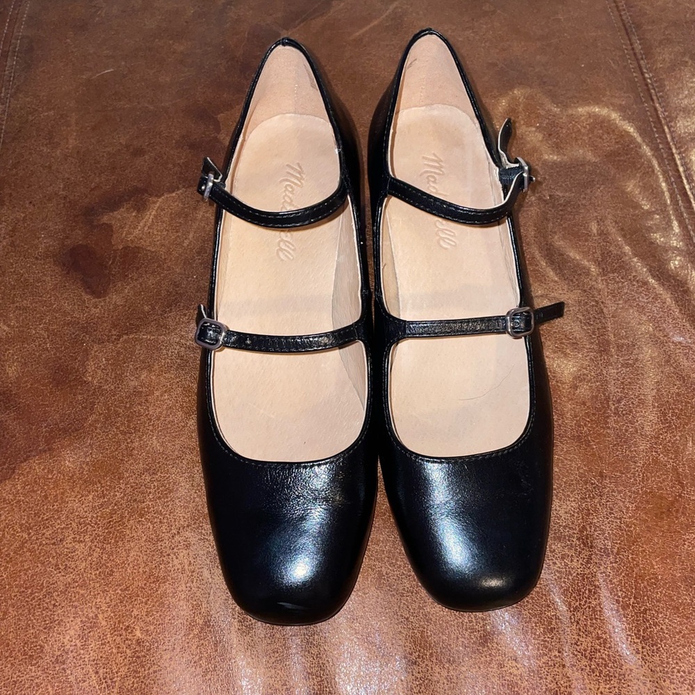 Madewell Mary Jane heels, women’s size 6, black color, worn once!
